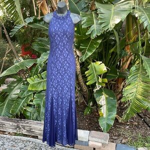 Jump apparel, pearl beaded lace, trumpet gown